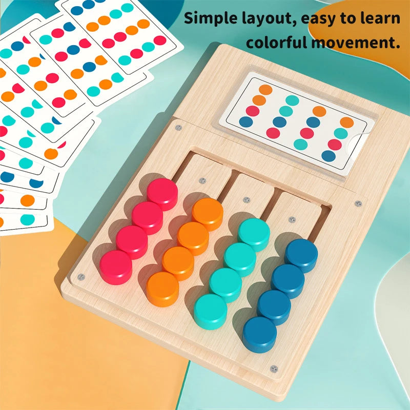 Montessori Holzspielzeug Farb- und Formpuzzle – Logik- und Denktraining, Aktivitätsbrett, Hand-Auge-Koordinationsspielzeug für Kinder