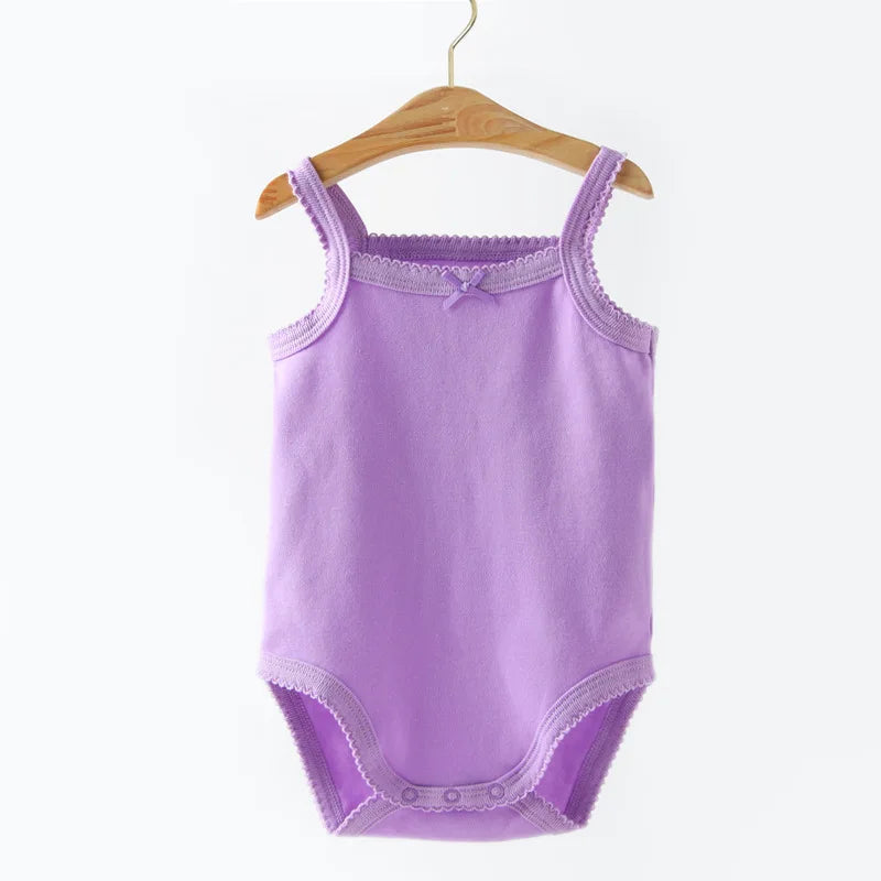 Ärmelloses Baby-Body aus 100% Baumwolle, Sommeroutfit für Mädchen, 3-36 Monat