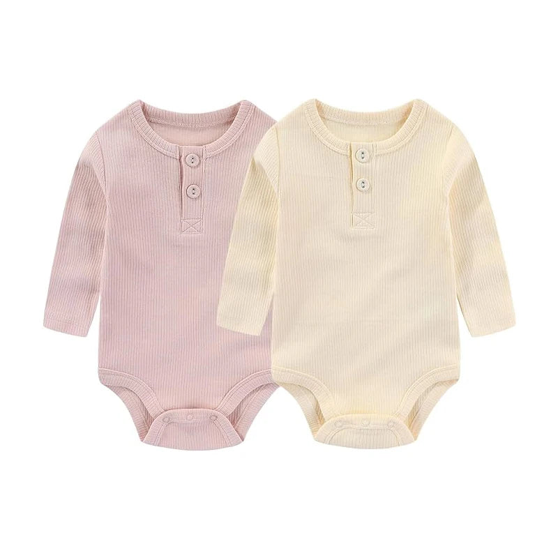 Unisex Body 0-24 Monate, 100% Baumwolle, Langarm – 2er Pack für Komfort das ganze Jahr über