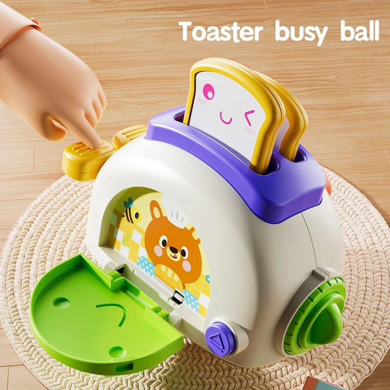 BizyKoady 6-in-1 Montessori Busy Board – Aktivitätswürfel für Babys und Kleinkinder mit verschiedenen Spielmethoden