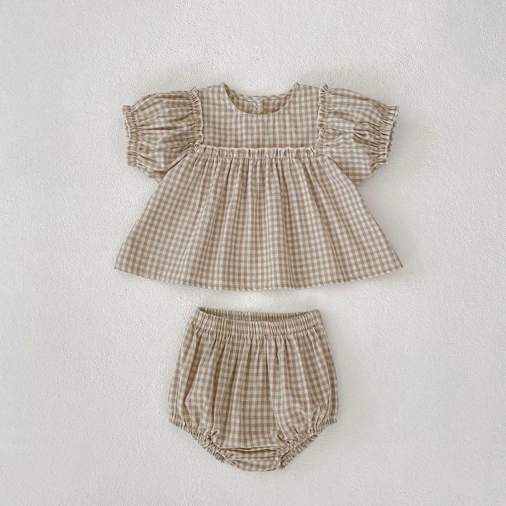 Mädchen Baby-Set 0–24 Monate, 100% Baumwolle, Kurzarm – 2-teiliges Set bestehend aus T-Shirt und Shorts