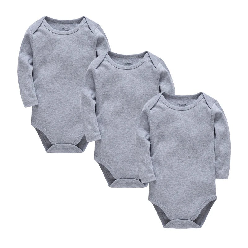 Unisex Baby Bodysuit 0-24 Monate, 100% Baumwolle, Langarm, 3er Pack – Komfort für Jungen und Mädchen