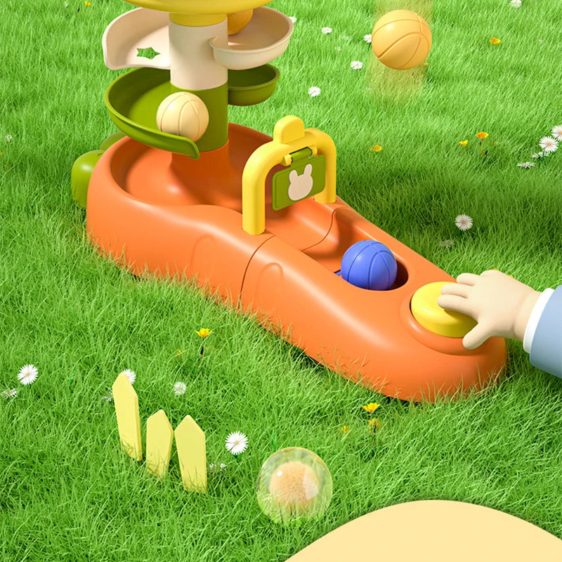 Babys Spielzeug - Rollende Bälle Stapelturm, Pädagogische Montessori Spielzeug für Kleinkinder, Frühkindliche Lernspielzeuge, Drehbare Spin-Turm für Kinder