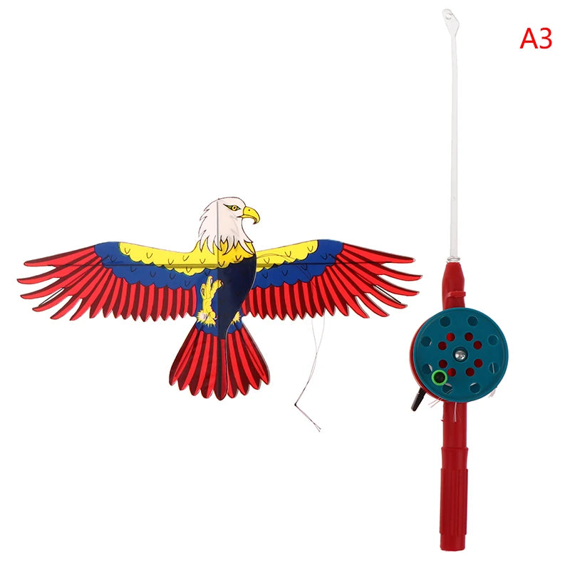 Mini-Kinder-Drachen mit Angelrute – Lustiges Outdoor-Spielzeug für Kinder