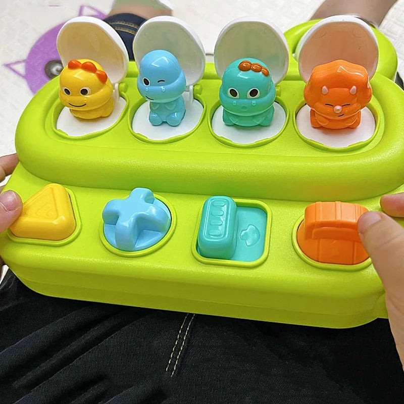 Montessori Baby Pop-up Tier Spielzeug – Pädagogisches Ursache-Effekt Spielzeug für Babys (12 Monate+)