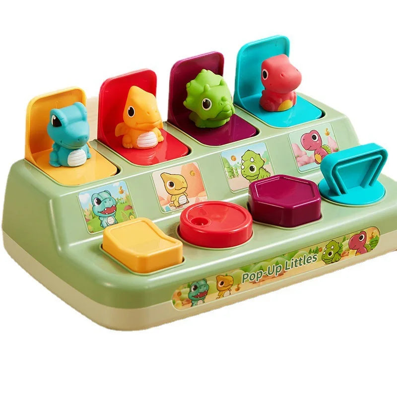 Montessori Baby Pop-up Tier Spielzeug – Pädagogisches Ursache-Effekt Spielzeug für Babys (12 Monate+)
