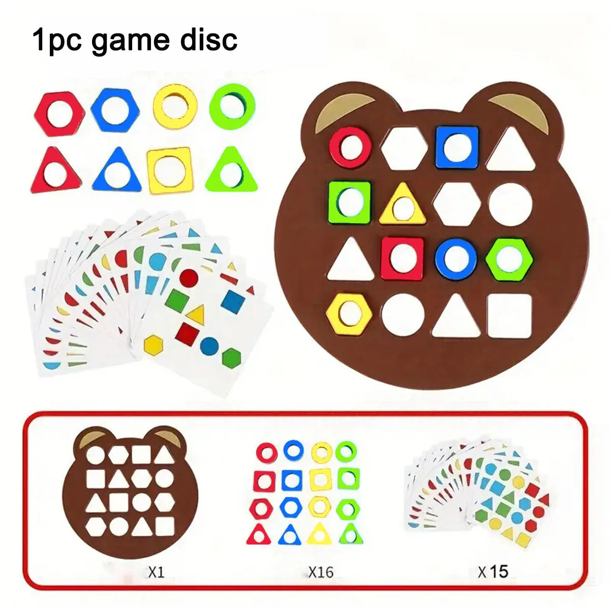 Montessori 3D Puzzle für Kinder – Geometrische Formen und Farben Lernspielzeug ab 3 Jahren, Pädagogisches Spiel zur Förderung der Feinmotorik