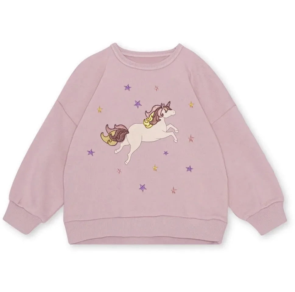 Langarm Sweatshirt für Mädchen – 100% Baumwolle, Bequeme und stylische Pullover für 4-6 Jahre