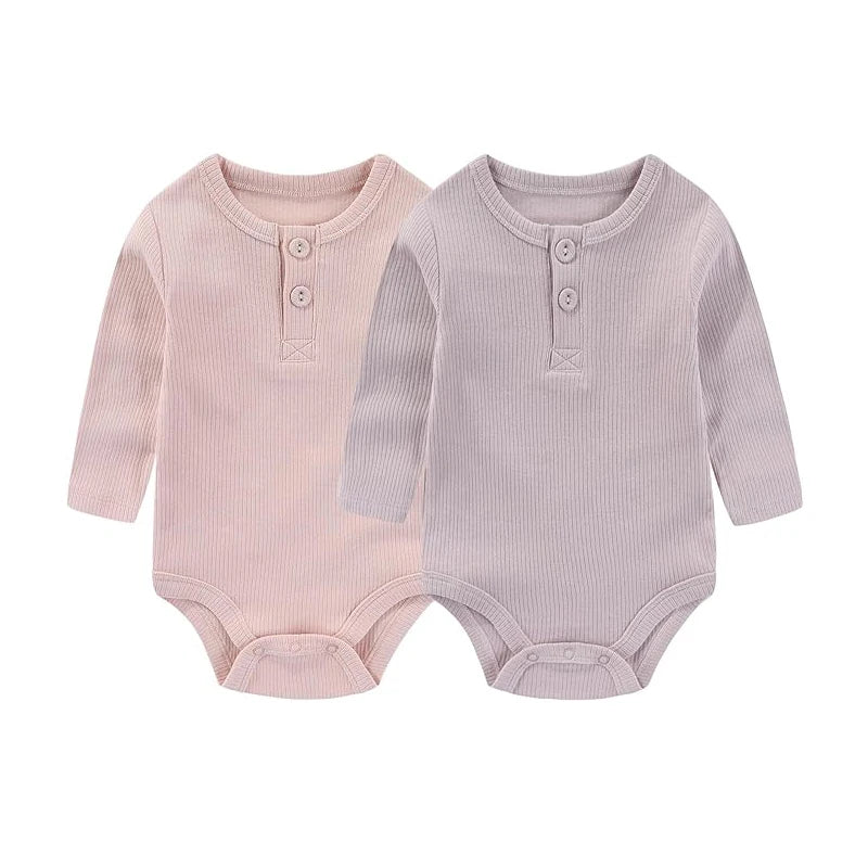 Unisex Body 0-24 Monate, 100% Baumwolle, Langarm – 2er Pack für Komfort das ganze Jahr über