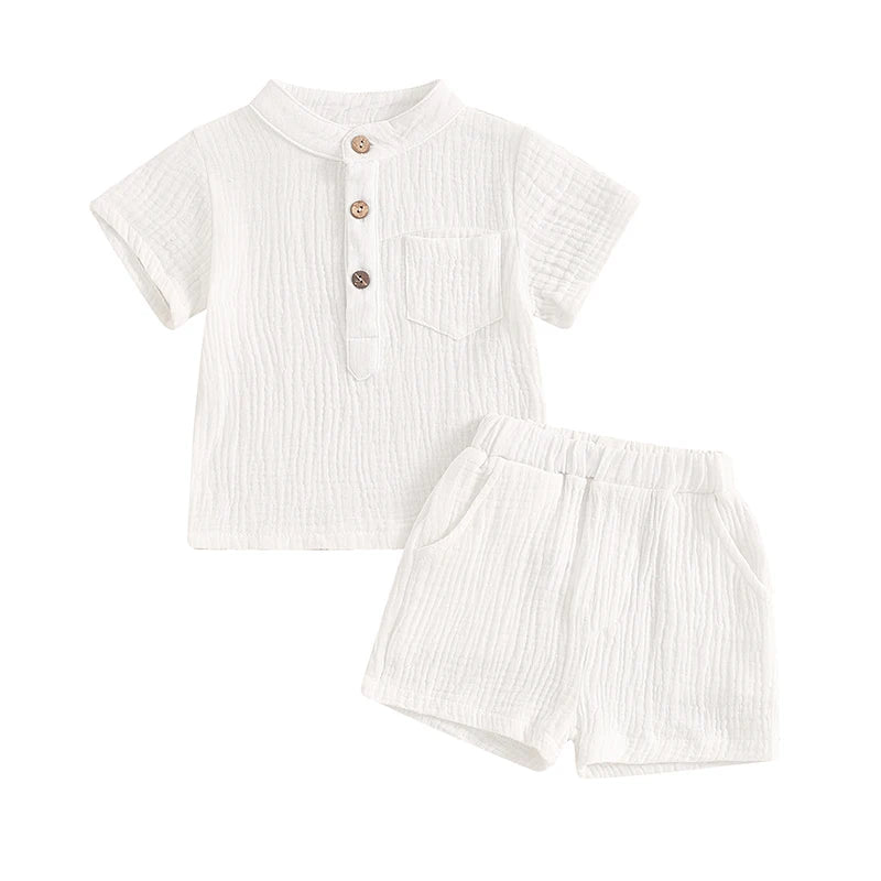 Jungen Baby-Set 0–24 Monate, 100% Baumwolle, Kurzarm