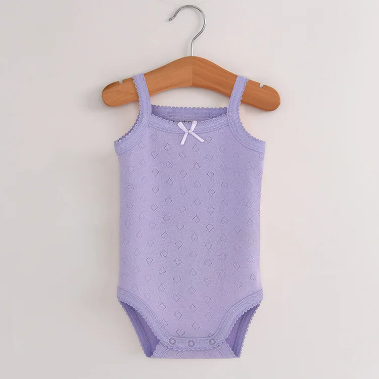 Ärmelloses Baby-Body aus 100% Baumwolle, Sommeroutfit für Mädchen, 3-36 Monat