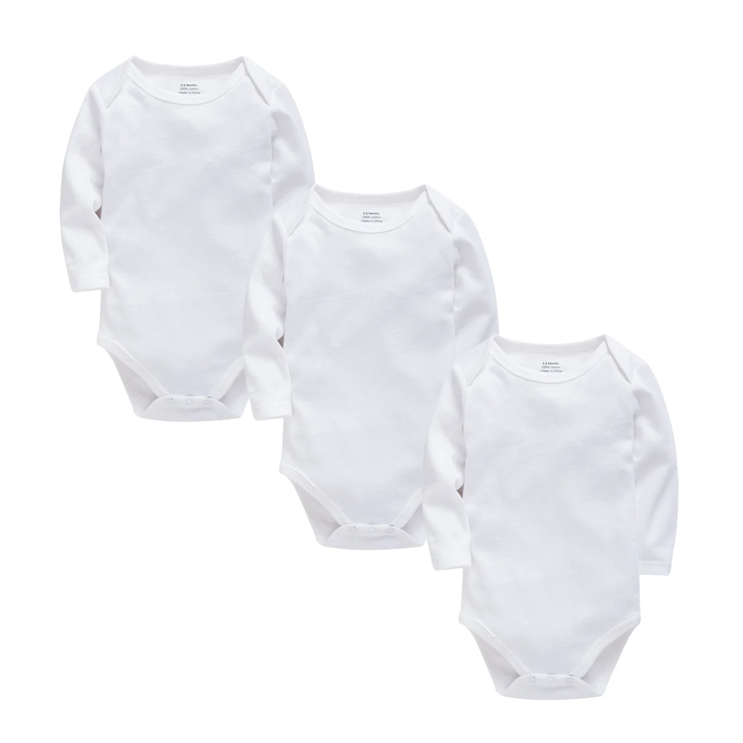 Unisex Baby Bodysuit 0-24 Monate, 100% Baumwolle, Langarm, 3er Pack – Komfort für Jungen und Mädchen