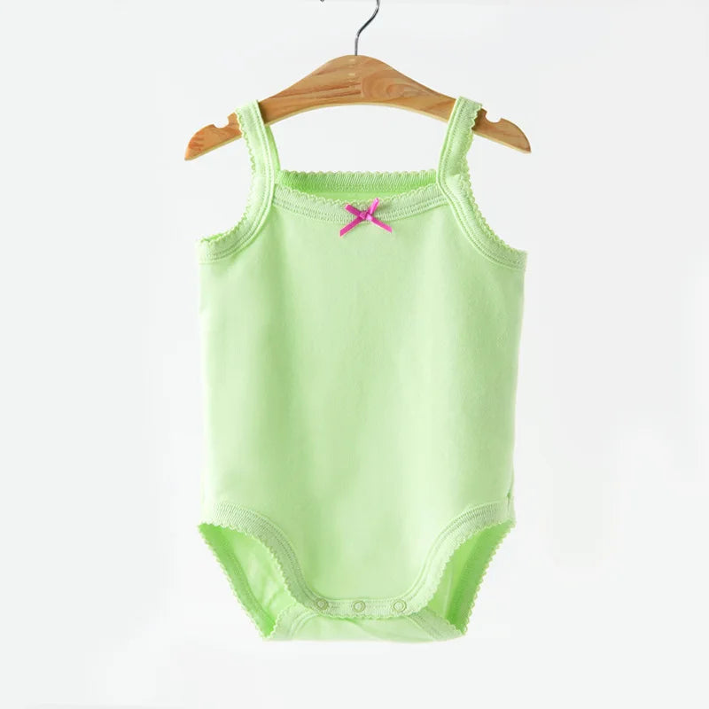 Ärmelloses Baby-Body aus 100% Baumwolle, Sommeroutfit für Mädchen, 3-36 Monat
