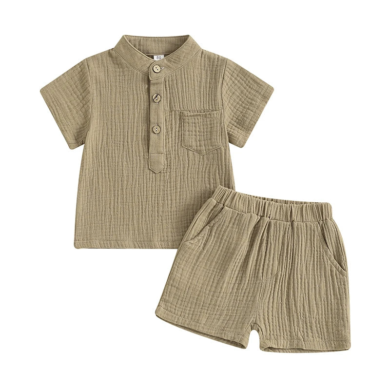 Jungen Baby-Set 0–24 Monate, 100% Baumwolle, Kurzarm