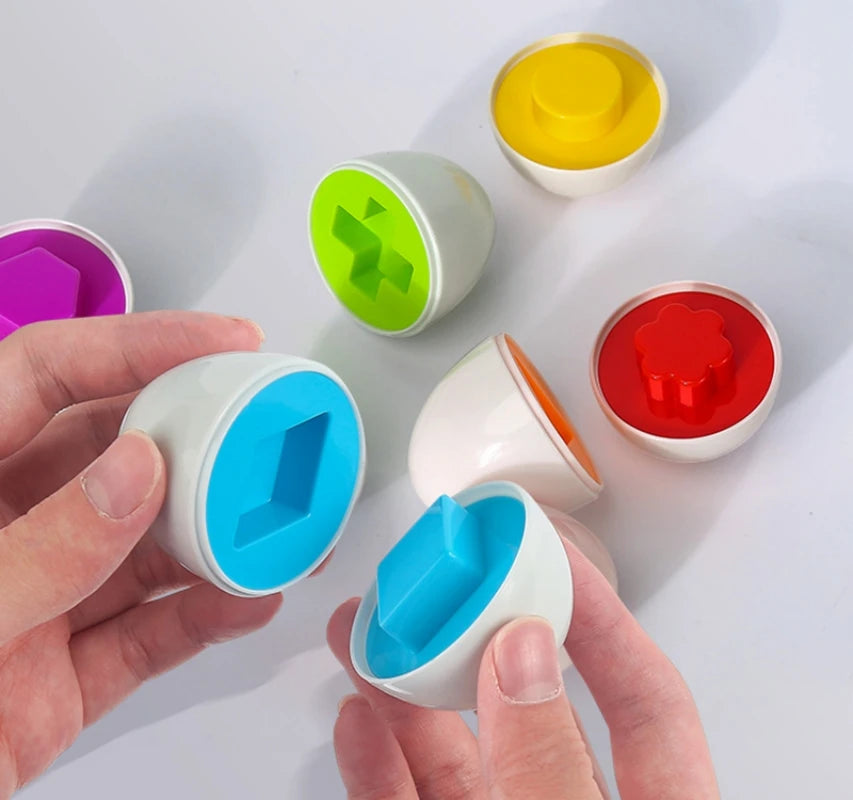 Montessori Sortier-Eier Spielzeug für Kleinkinder – Lernspiel ab 1 2 3 Jahren, Farben & Formen Sortieren, Ostergeschenk für Kinder