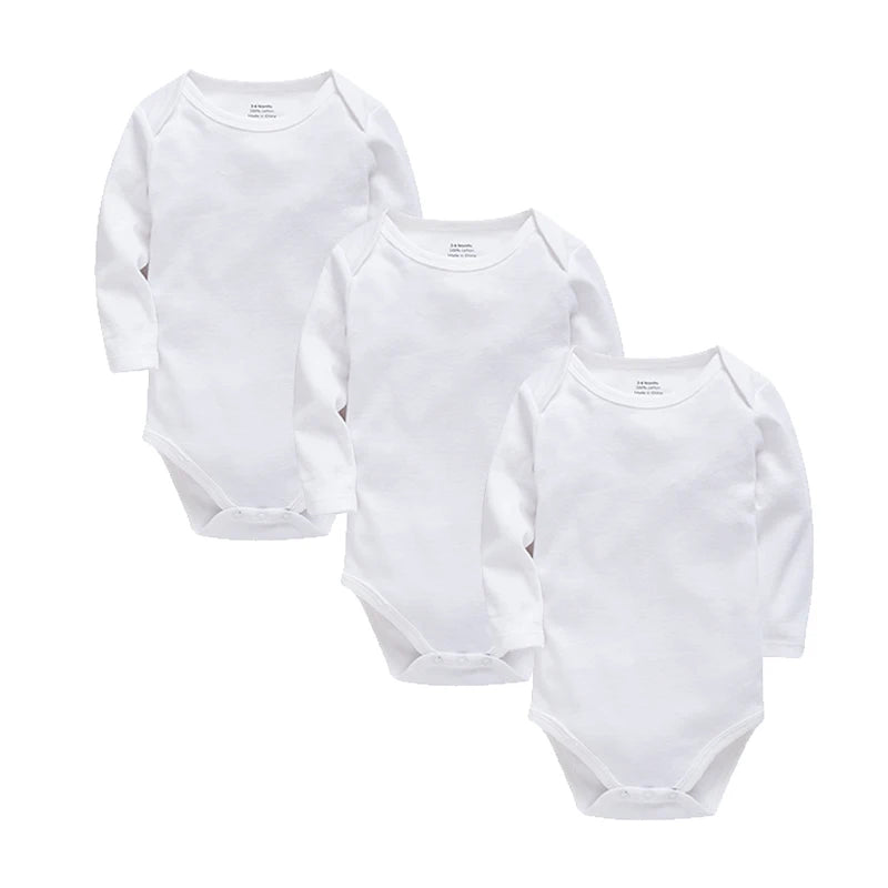 Unisex Baby Bodysuit 0-24 Monate, 100% Baumwolle, Langarm, 3er Pack – Komfort für Jungen und Mädchen