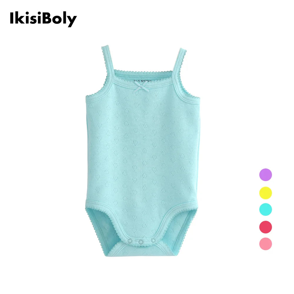 Ärmelloses Baby-Body aus 100% Baumwolle, Sommeroutfit für Mädchen, 3-36 Monat