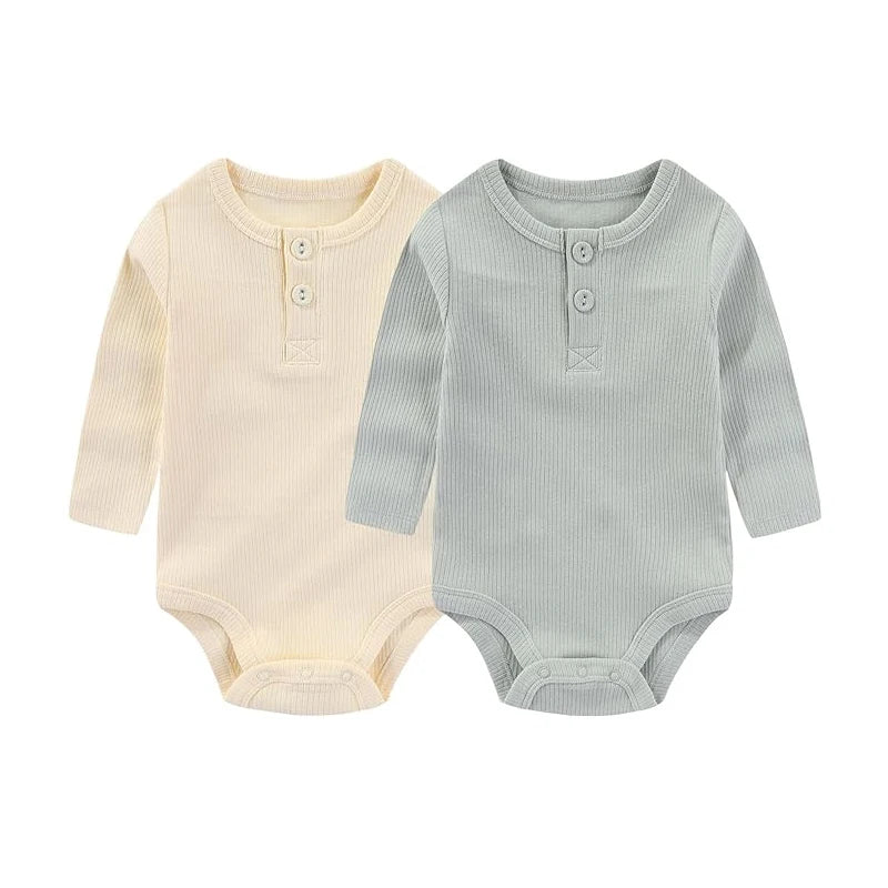 Unisex Body 0-24 Monate, 100% Baumwolle, Langarm – 2er Pack für Komfort das ganze Jahr über