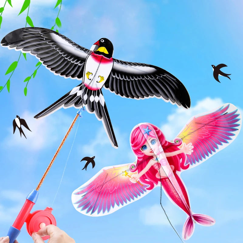Mini-Kinder-Drachen mit Angelrute – Lustiges Outdoor-Spielzeug für Kinder