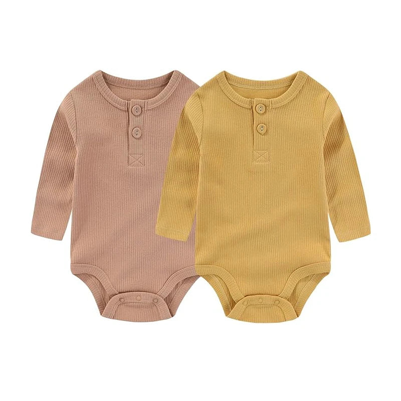 Unisex Body 0-24 Monate, 100% Baumwolle, Langarm – 2er Pack für Komfort das ganze Jahr über