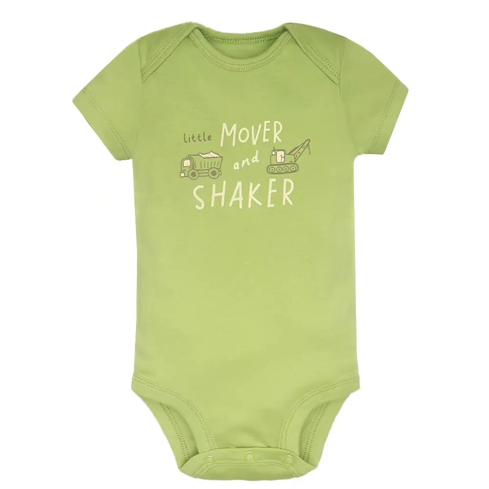 Unisex Body 0-24 Monate, 100% Baumwolle, Kurzarm, 5er Set