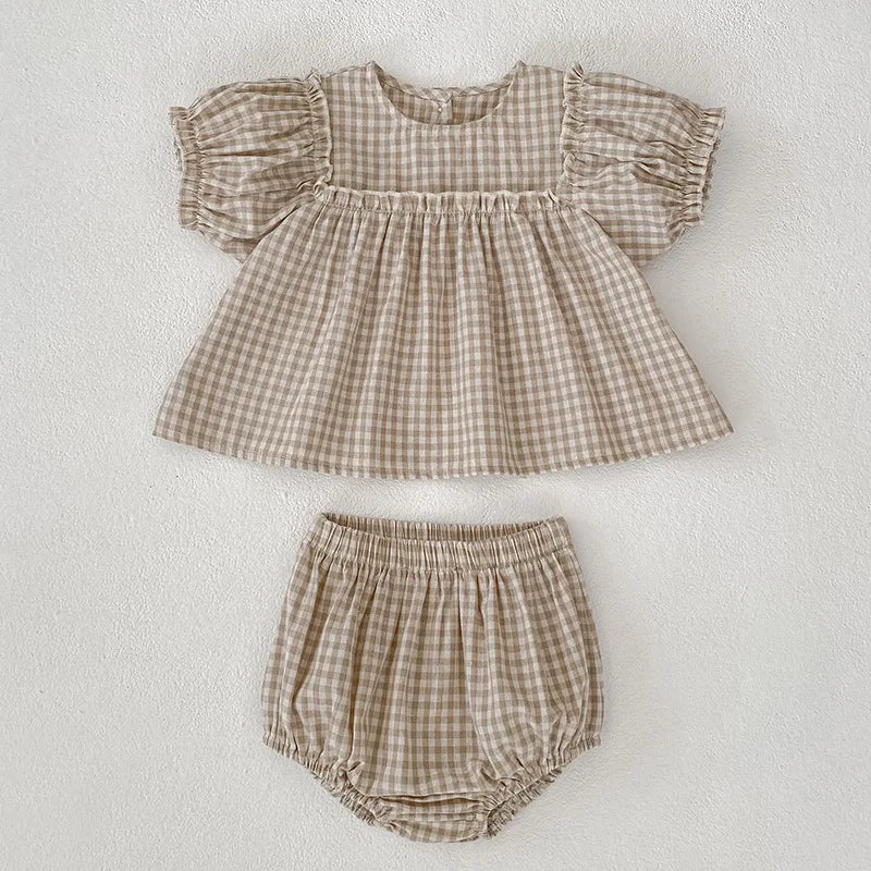Mädchen Baby-Set 0–24 Monate, 100% Baumwolle, Kurzarm – 2-teiliges Set bestehend aus T-Shirt und Shorts