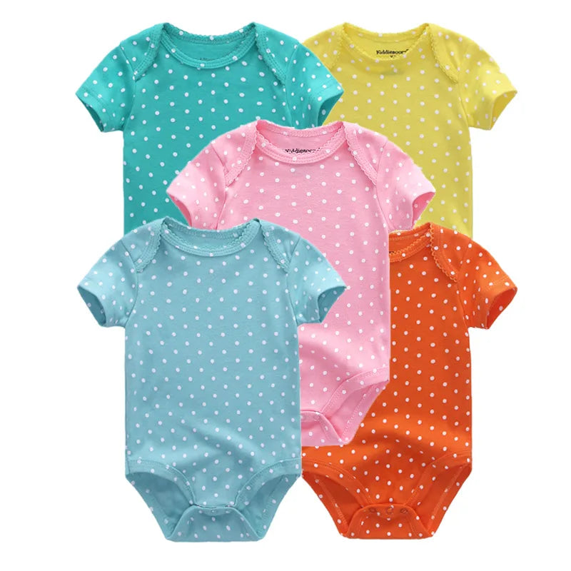 Unisex Body 0-24 Monate, 100% Baumwolle, Kurzarm, 5er Pack