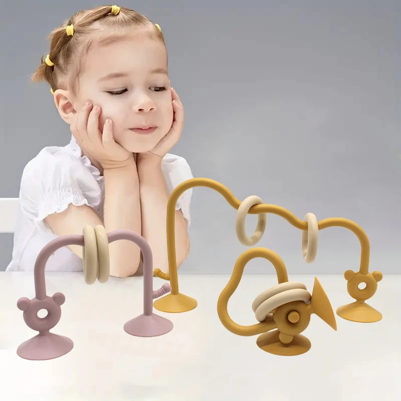 1pc Silikon Tischspielzeug für Kinder – Bead Wrapped Baby Frühkindliche Bildungs-Puzzle-Spielzeug