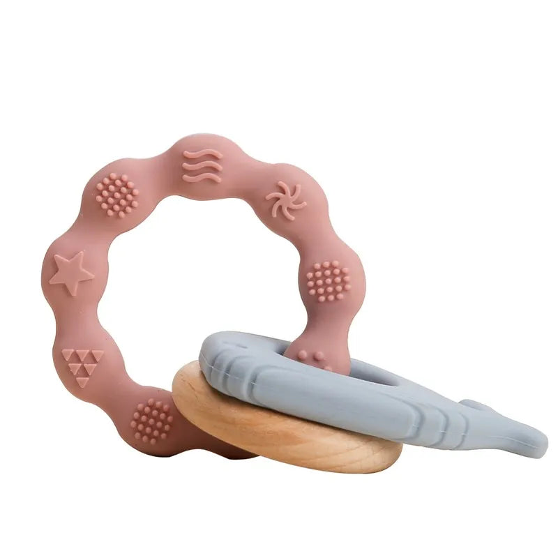 Silicone Baby Teething Mitten – BPA-Free Cartoon Bear Glove for Infants, Soothing Molar Teether, Anti-Scratch & Oral Care Toy