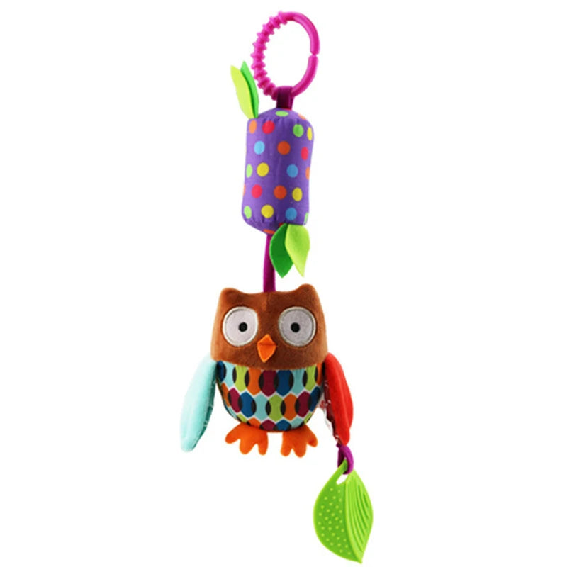 Weiches Plüsch-Rasselspielzeug – Giraffe & Zebra mit Beißring für Babys