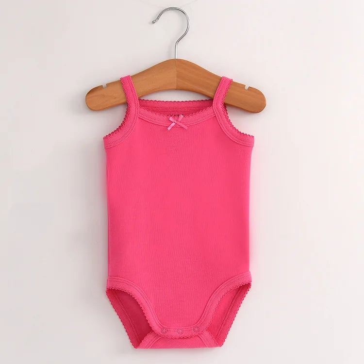 Ärmelloses Baby-Body aus 100% Baumwolle, Sommeroutfit für Mädchen, 3-36 Monat