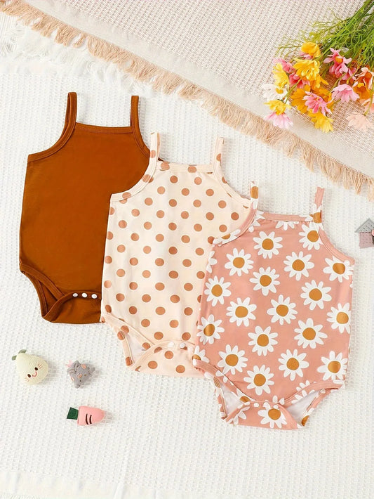 Baby Body Set Mädchen 0–24 Monate, 3 Stück, Kurzarm