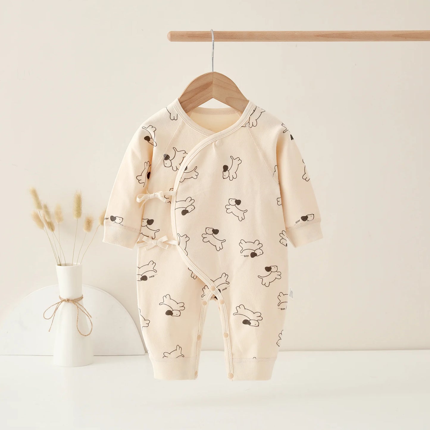 Unisex Strampler 0-6 Monate, 100% Baumwolle, Langarm