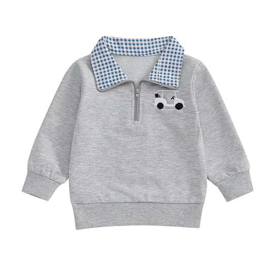 Langarm-Sweatshirt für Jungen mit Kragen – für 6 Monate bis 3 Jahre, Komfortable und stilvolle Babyjacke