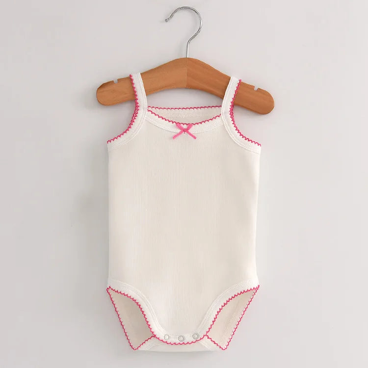 Ärmelloses Baby-Body aus 100% Baumwolle, Sommeroutfit für Mädchen, 3-36 Monat