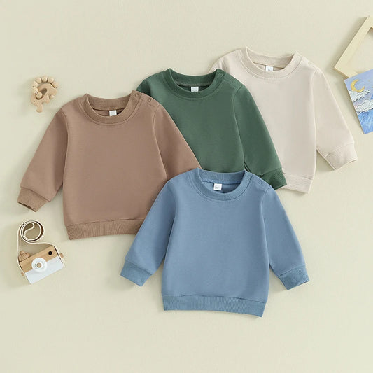 Pullover für Babys & Kleinkinder – Unisex Sweatshirt mit langen Ärmeln für Herbst und Frühling, für Jungen und Mädchen im Alter von 0–36 Monaten