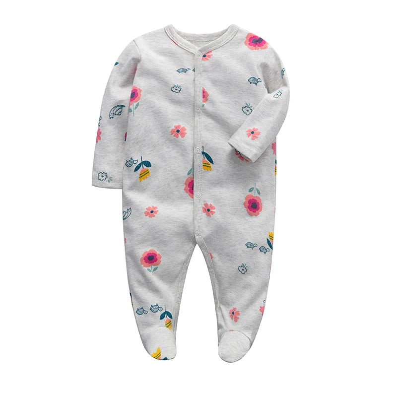 Unisex Strampler 0–24 Monate, 100% Baumwolle, Langarm – Bequem und Hautfreundlich, Set aus 4 Teilen
