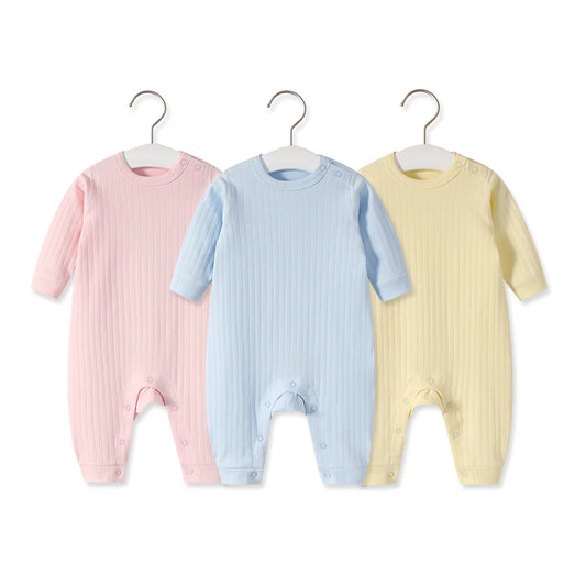 Unisex Strampler 0–24 Monate, 100% Baumwolle, Langarm – Komfortabel und Hautfreundlich für Ihr Baby