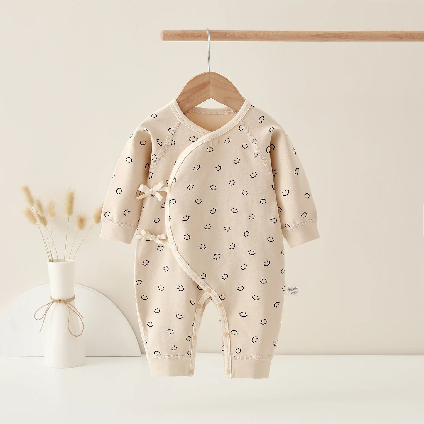 Unisex Strampler 0-6 Monate, 100% Baumwolle, Langarm