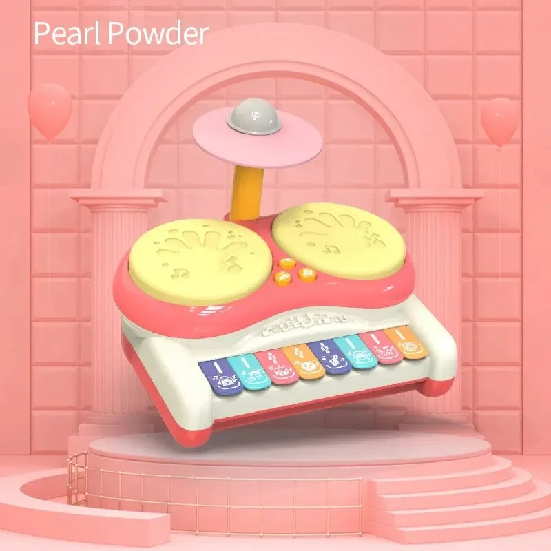 Multifunktionelles Kinder-Schlagzeug mit Keyboard – Musikspielzeug-Set für Babys & Kleinkinder