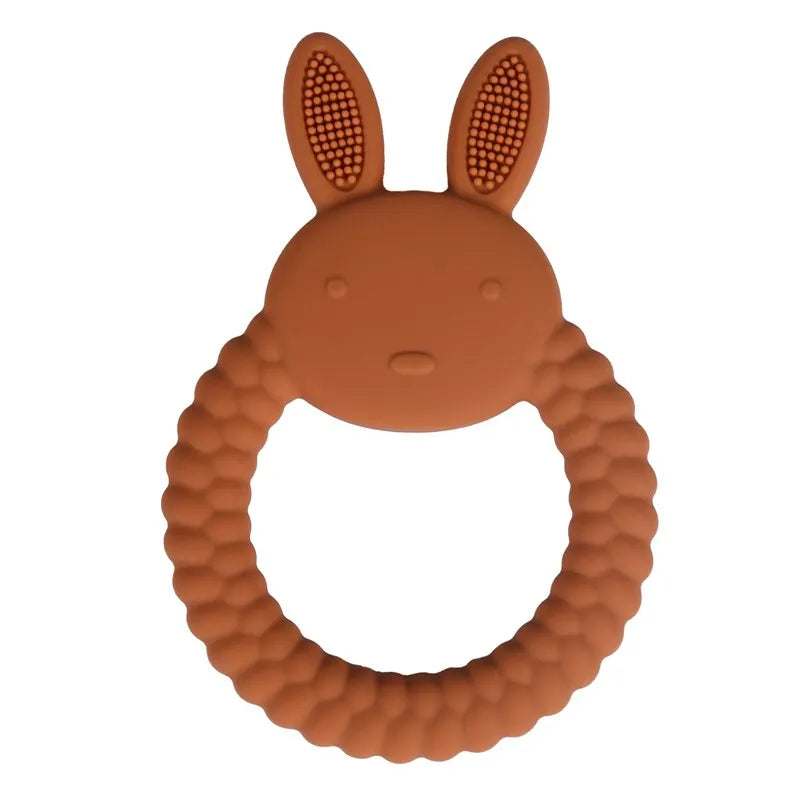 Silicone Baby Teething Mitten – BPA-Free Cartoon Bear Glove for Infants, Soothing Molar Teether, Anti-Scratch & Oral Care Toy