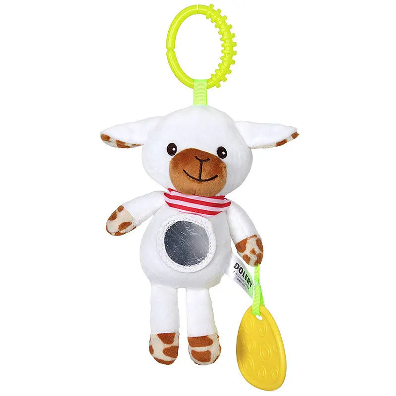 Weiches Plüsch-Rasselspielzeug – Giraffe & Zebra mit Beißring für Babys