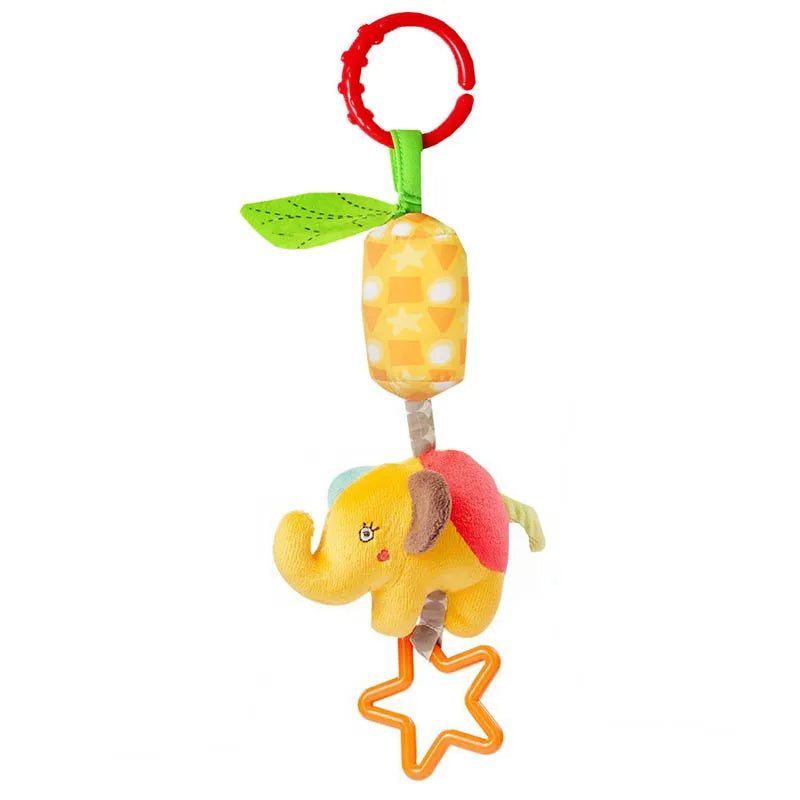 Weiches Plüsch-Rasselspielzeug – Giraffe & Zebra mit Beißring für Babys