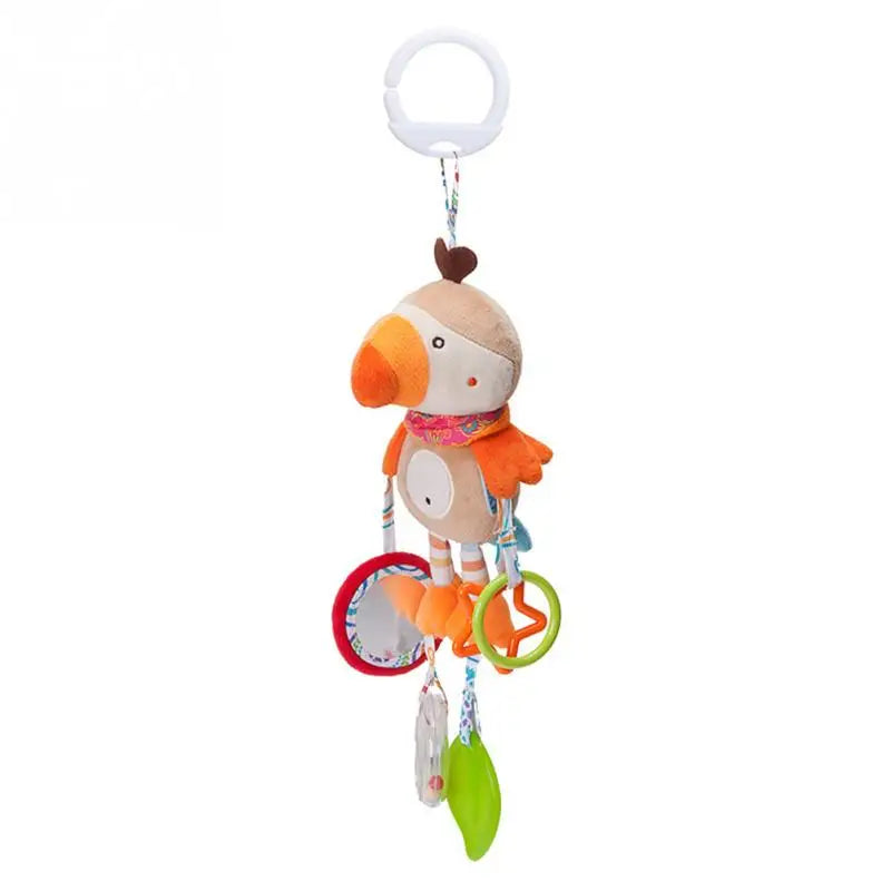 Weiches Plüsch-Rasselspielzeug – Giraffe & Zebra mit Beißring für Babys