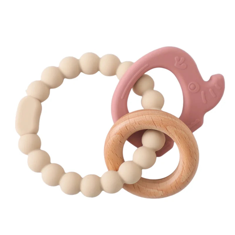 Silicone Baby Teething Mitten – BPA-Free Cartoon Bear Glove for Infants, Soothing Molar Teether, Anti-Scratch & Oral Care Toy