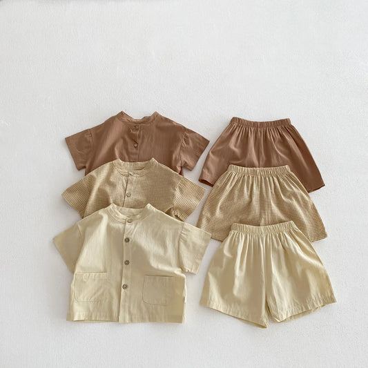 Unisex Baby-Set 12–5 Jahre, 100% Baumwolle, Kurzarm