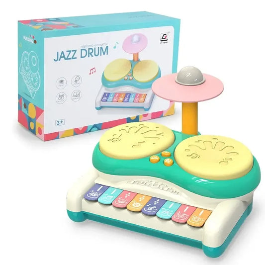 Multifunktionelles Kinder-Schlagzeug mit Keyboard – Musikspielzeug-Set für Babys & Kleinkinder