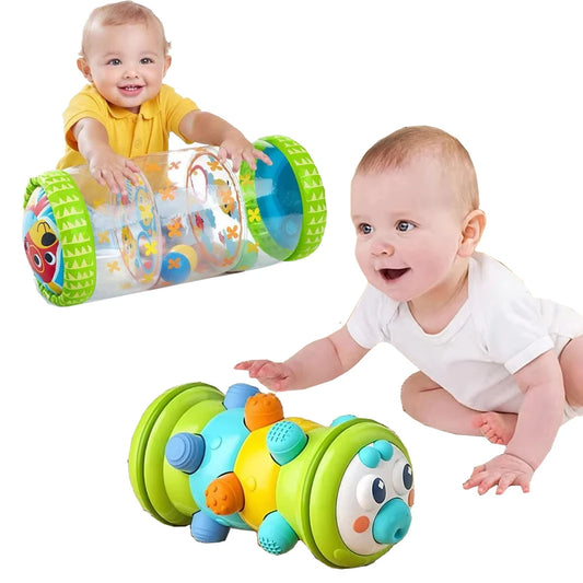 Baby Krabbelrolle Spielzeug – Montessori Pädagogisches Spielzeug für Babys zur Förderung der Motorischen Entwicklung und Sensorik (0-12 Monate)