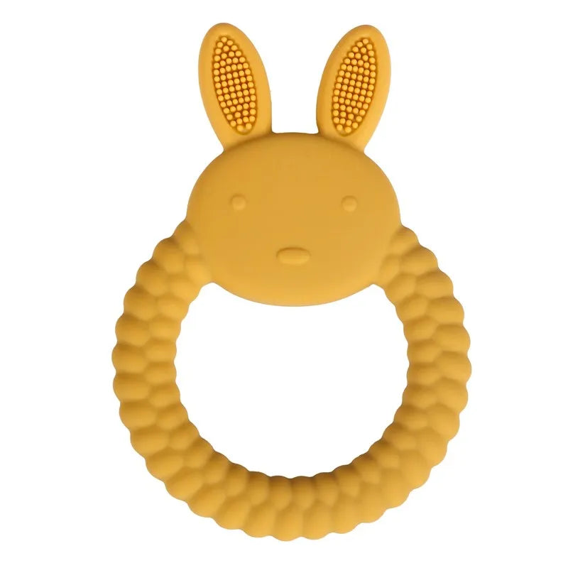 Silicone Baby Teething Mitten – BPA-Free Cartoon Bear Glove for Infants, Soothing Molar Teether, Anti-Scratch & Oral Care Toy
