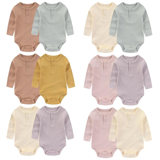 Unisex Body 0-24 Monate, 100% Baumwolle, Langarm – 2er Pack für Komfort das ganze Jahr über